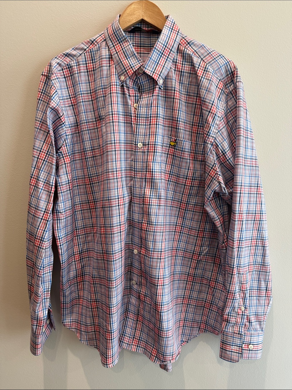 Masters Men's Plaid Button-Down Shirt - Blue & Red